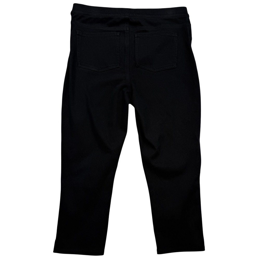 NEW Spanx Leggings Women XL Black Cropped Denim Style Pull On Stretch NWT - Picture 2 of 14